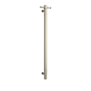 240Volt Vertical Single Heated Rail Brushed Nickel - Brushed Nickel