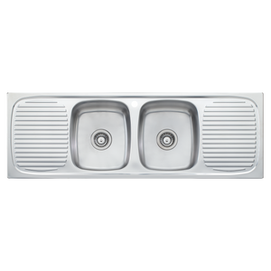 Ultraform Double Bowl Sink With Double Drainer Stainless Steel - Stainless Steel