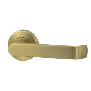Lockwood Vivid Lever V1 Passage Set with Latch Satin Brass - Satin Brass Gold