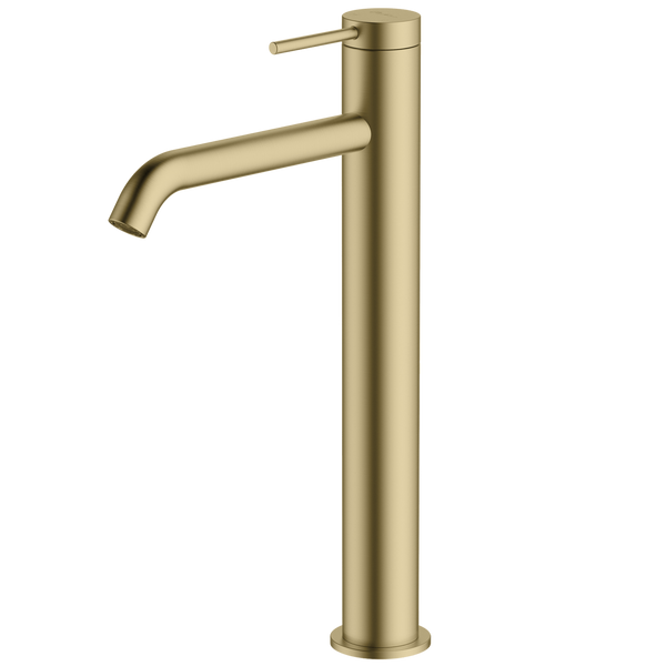 Venice Curved Tower Basin Mixer Classic Gold