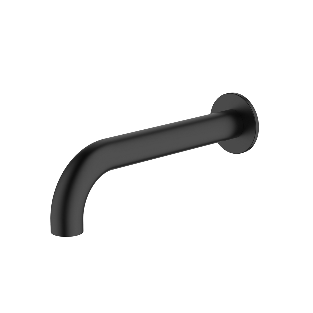 Venice Curved Wall Spout Matte Black