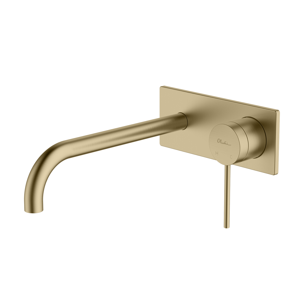 Venice Curved Wall Mixer Set Classic Gold