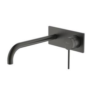 Venice Curved Wall Mixer Set Gunmetal - Gunmetal