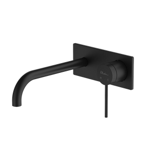 Venice Curved Wall Mixer Set Matte Black - Matte Black