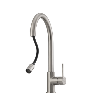 Venice Pull Out Goose Neck Mixer Brushed Nickel - Brushed Nickel