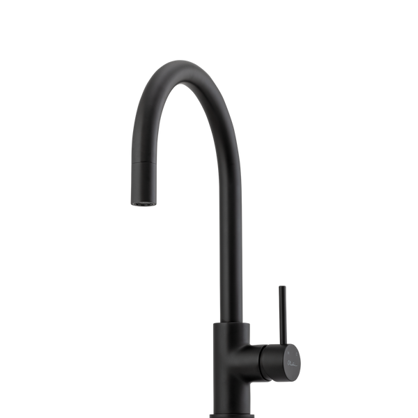 Venice Pull Out Goose Neck Mixer Matte Black