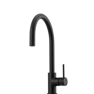 Venice Pull Out Goose Neck Mixer Matte Black - Matte Black
