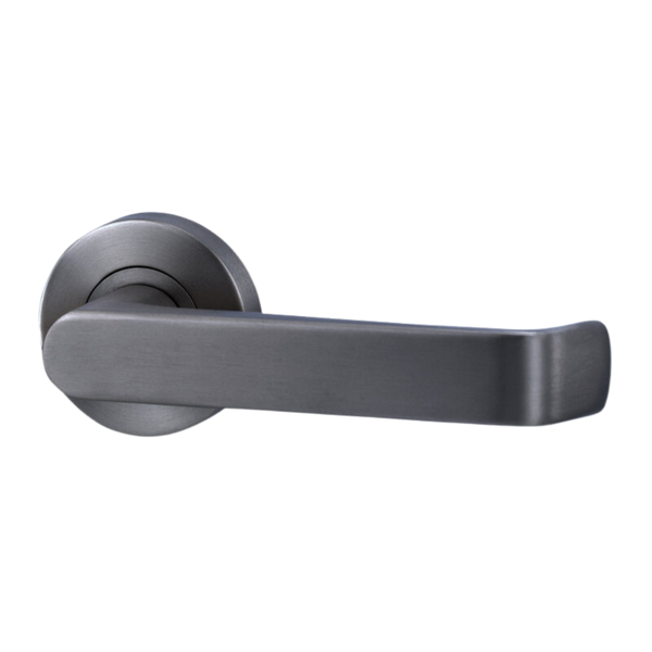 Lockwood Vivid Lever V1 Passage Set with Latch Satin Gunmetal