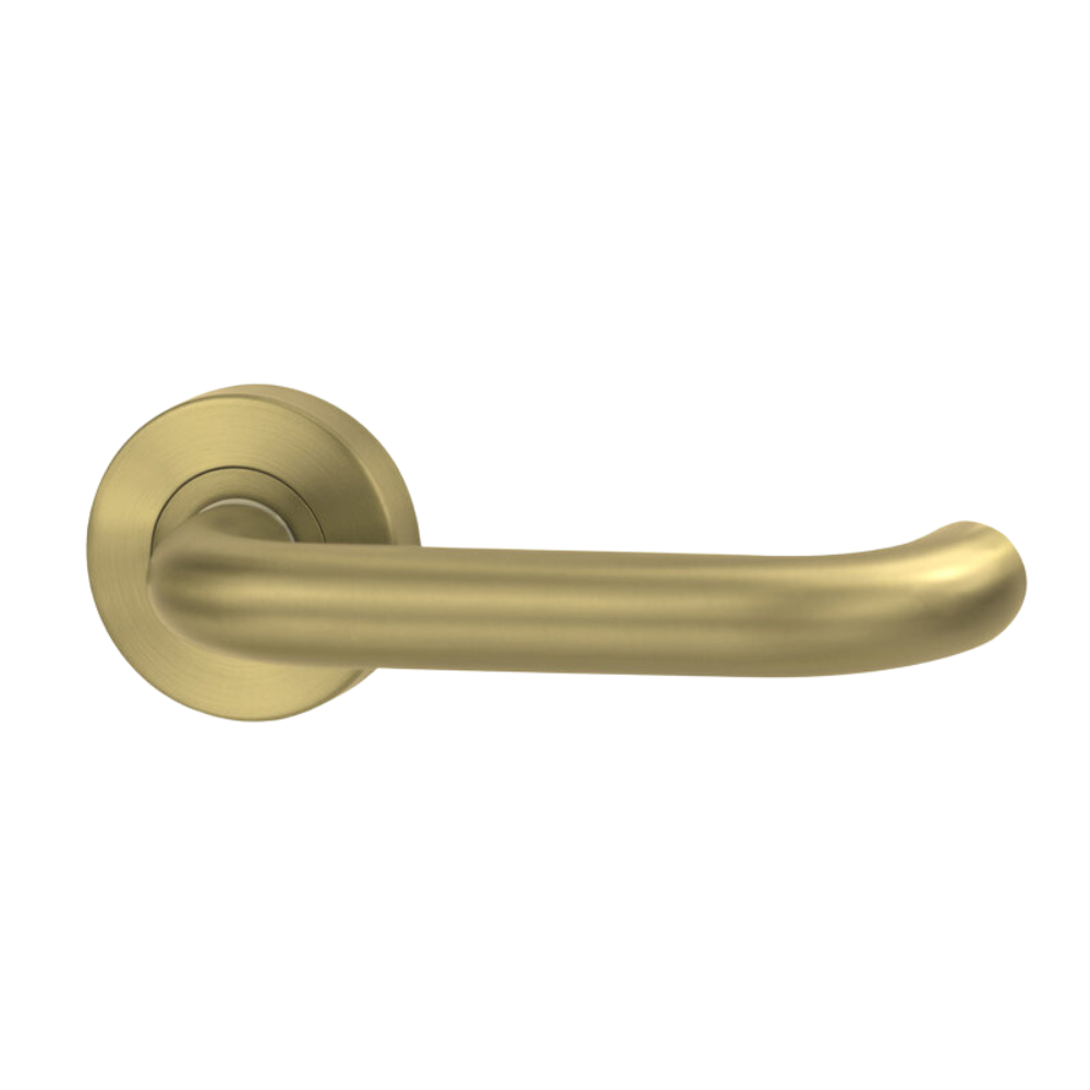 Lockwood Vivid Lever V2 Passage Set with Latch Satin Brass
