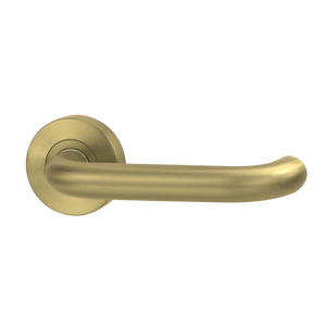 Lockwood Vivid Lever V2 Passage Set with Latch Satin Brass - Satin Brass Gold