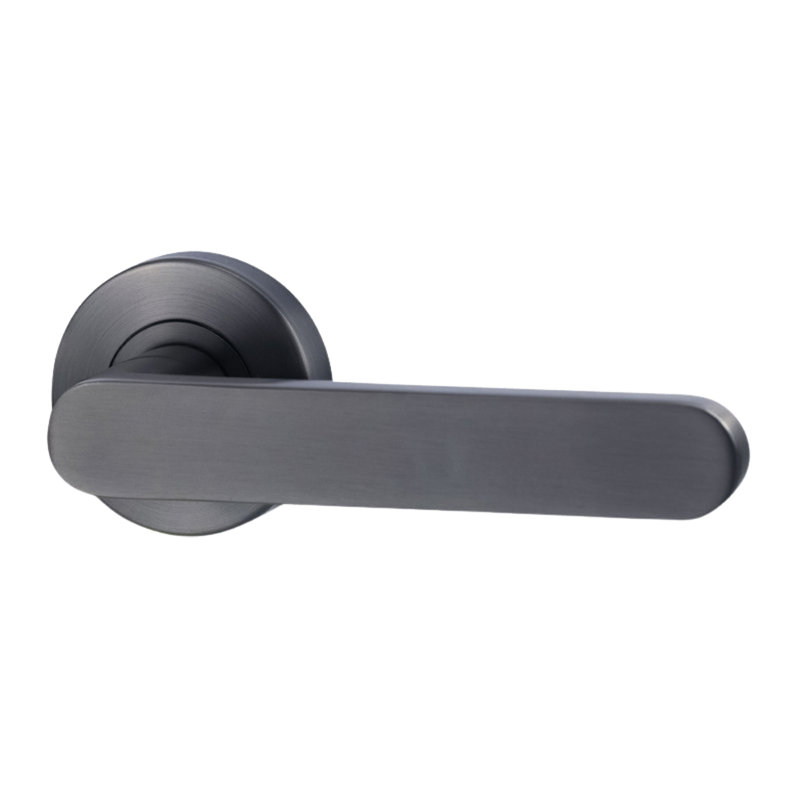 Lockwood Vivid Lever V3 Passage Set with Latch Satin Gunmetal