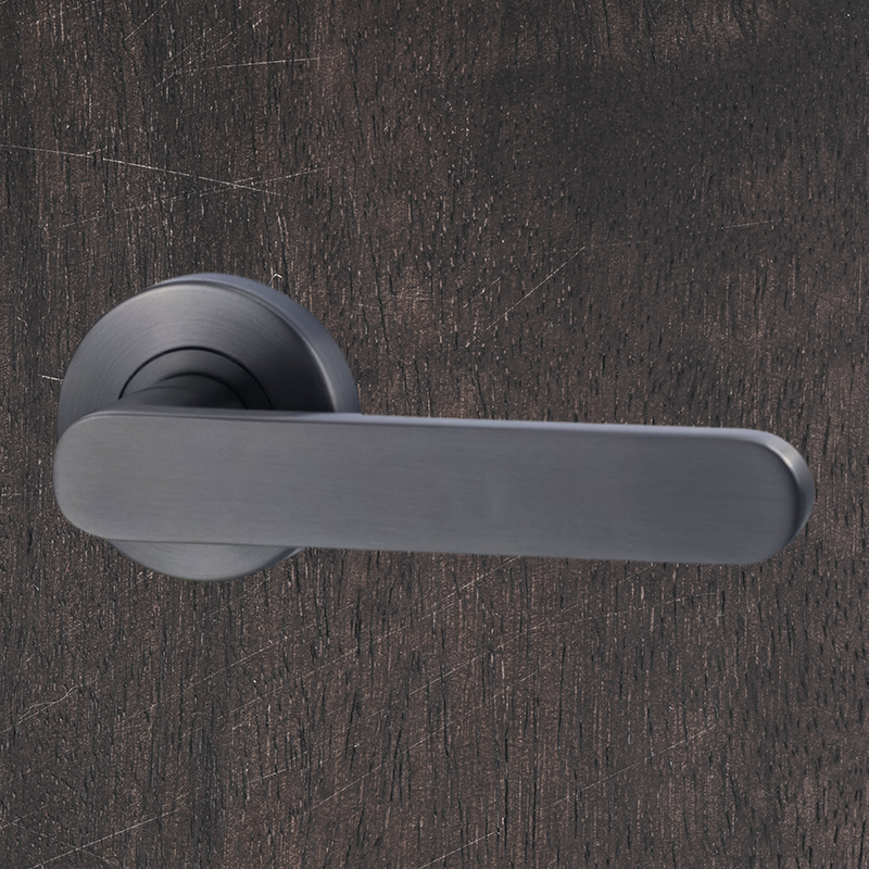 Lockwood Vivid Lever V3 Passage Set with Latch Satin Gunmetal
