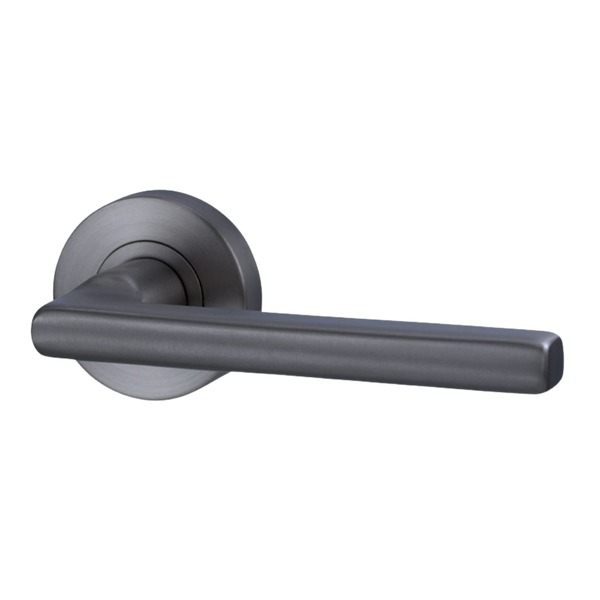 Lockwood Vivid Lever V4 Passage Set with Latch Satin Gunmetal