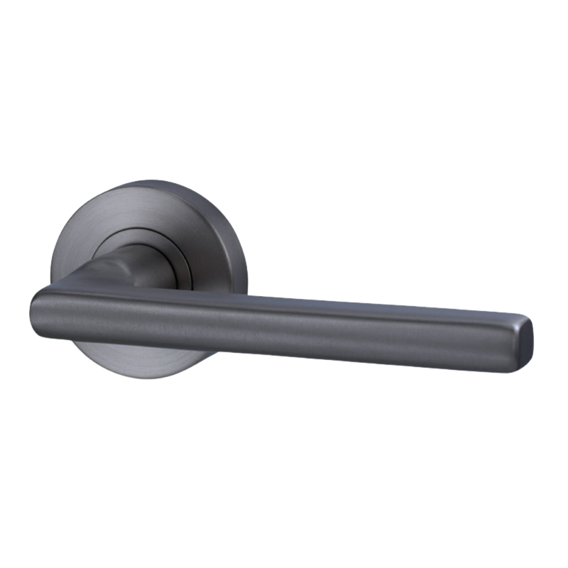 Lockwood Vivid Lever V4 Passage Set with Latch Satin Gunmetal
