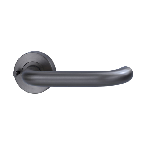 Lockwood Vivid Lever V2 Privacy Set with Latch Satin Gunmetal