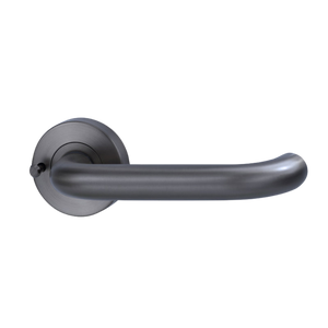 Lockwood Vivid Lever V2 Privacy Set with Latch Satin Gunmetal - Satin Gunmetal