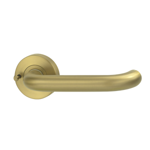 Lockwood Vivid Lever V2 Privacy Set with Latch Satin Brass - Satin Brass Gold