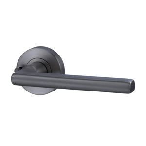 Lockwood Vivid Lever V4 Privacy Set with Latch Satin Gunmetal - Satin Gunmetal