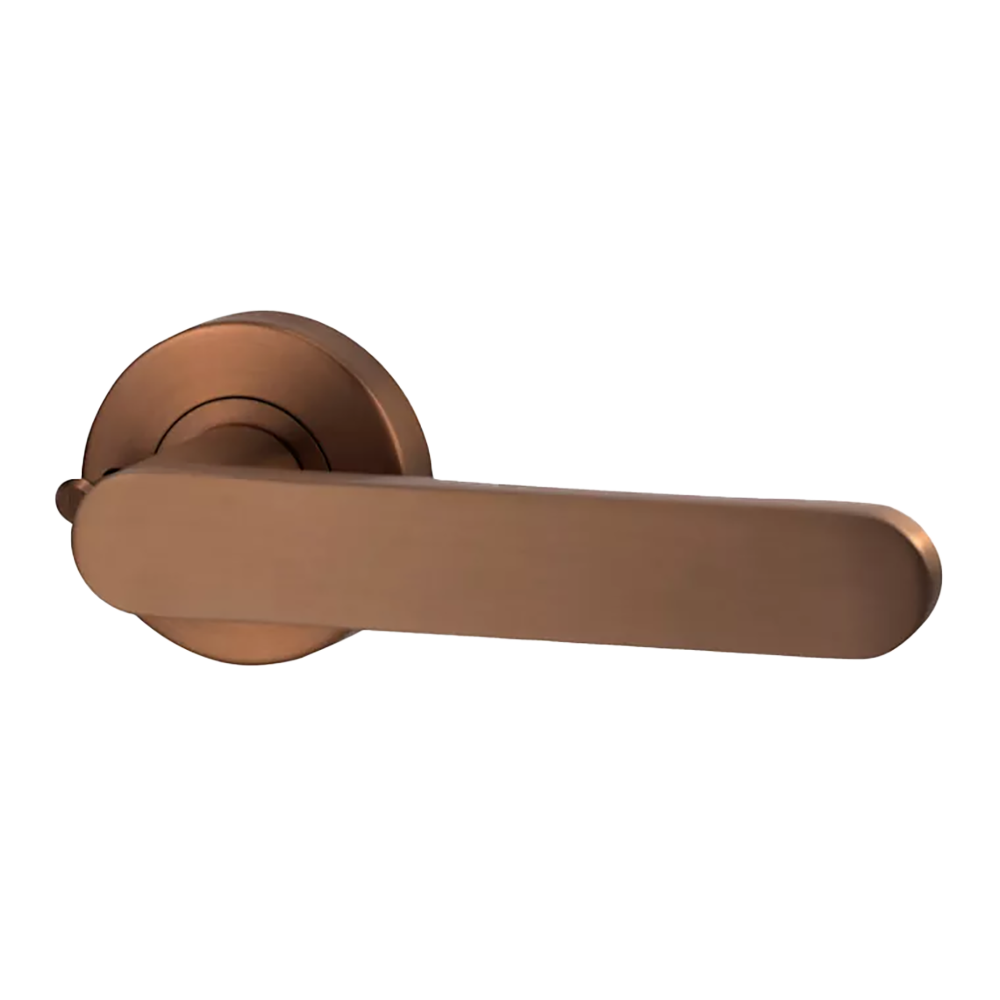 Lockwood Vivid Lever V3 Privacy Set with Latch Satin Bronze