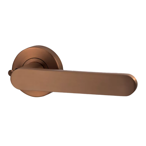 Lockwood Vivid Lever V3 Privacy Set with Latch Satin Bronze