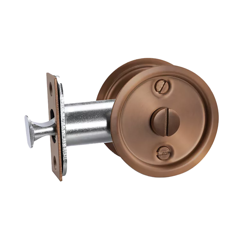 Lockwood Vivid Cavity Slider Privacy Set Satin Bronze