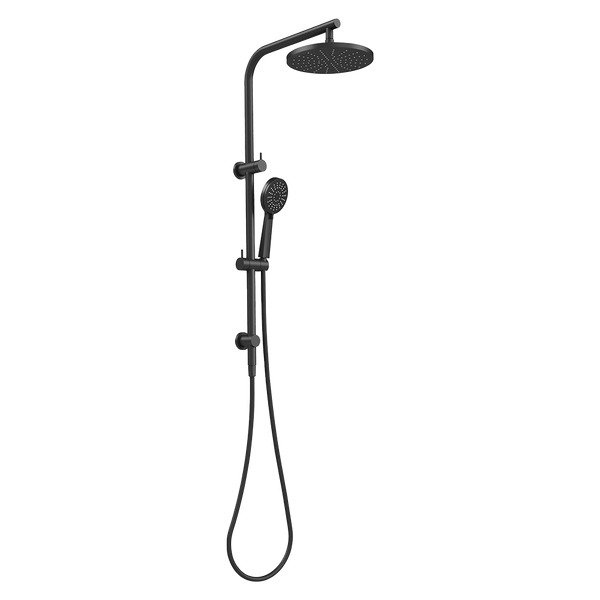 Vivid Slimline Twin Shower Matte Black
