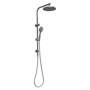 Vivid Slimline Twin Shower Brushed Carbon - Brushed Carbon