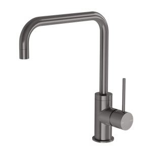 Vivid Slimline Sink Mixer 220mm Squareline Brushed Carbon - Brushed Carbon