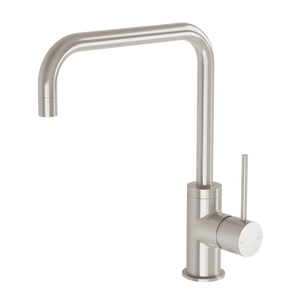 Vivid Slimline Sink Mixer 220mm Squareline Brushed Nickel - Brushed Nickel