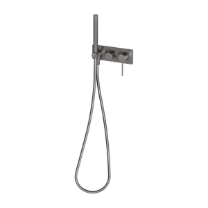 Vivid Slimline Wall Shower System Brushed Carbon - Brushed Carbon
