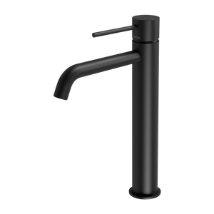Vivid Slimline Vessel Mixer Curved Outlet Matte Black - Matte Black