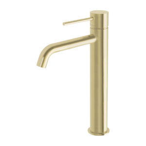 Vivid Slimline Vessel Mixer Curved Outlet Brushed Gold - Brushed Gold