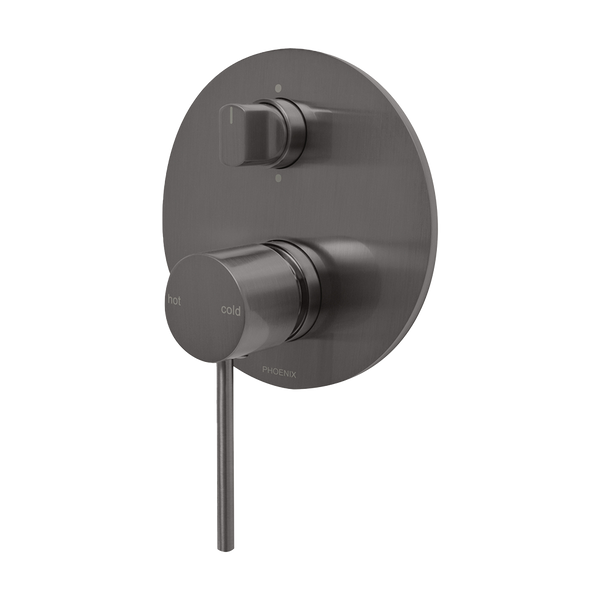 Vivid Slimline Shower / Bath Diverter Mixer Brushed Carbon