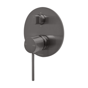 Vivid Slimline Shower / Bath Diverter Mixer Brushed Carbon - Brushed Carbon