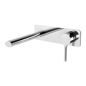 Vivid Slimline Oval Wall Basin Mixer Set 175mm Chrome - Chrome