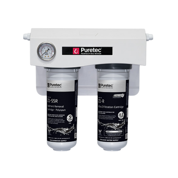 Undersink Rainwater Dual Filter Kit, 0.1 Micron with QuickTwist