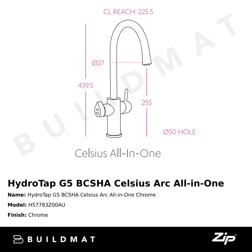 HydroTap G5 BCSHA Celsius Arc All-in-One Chrome