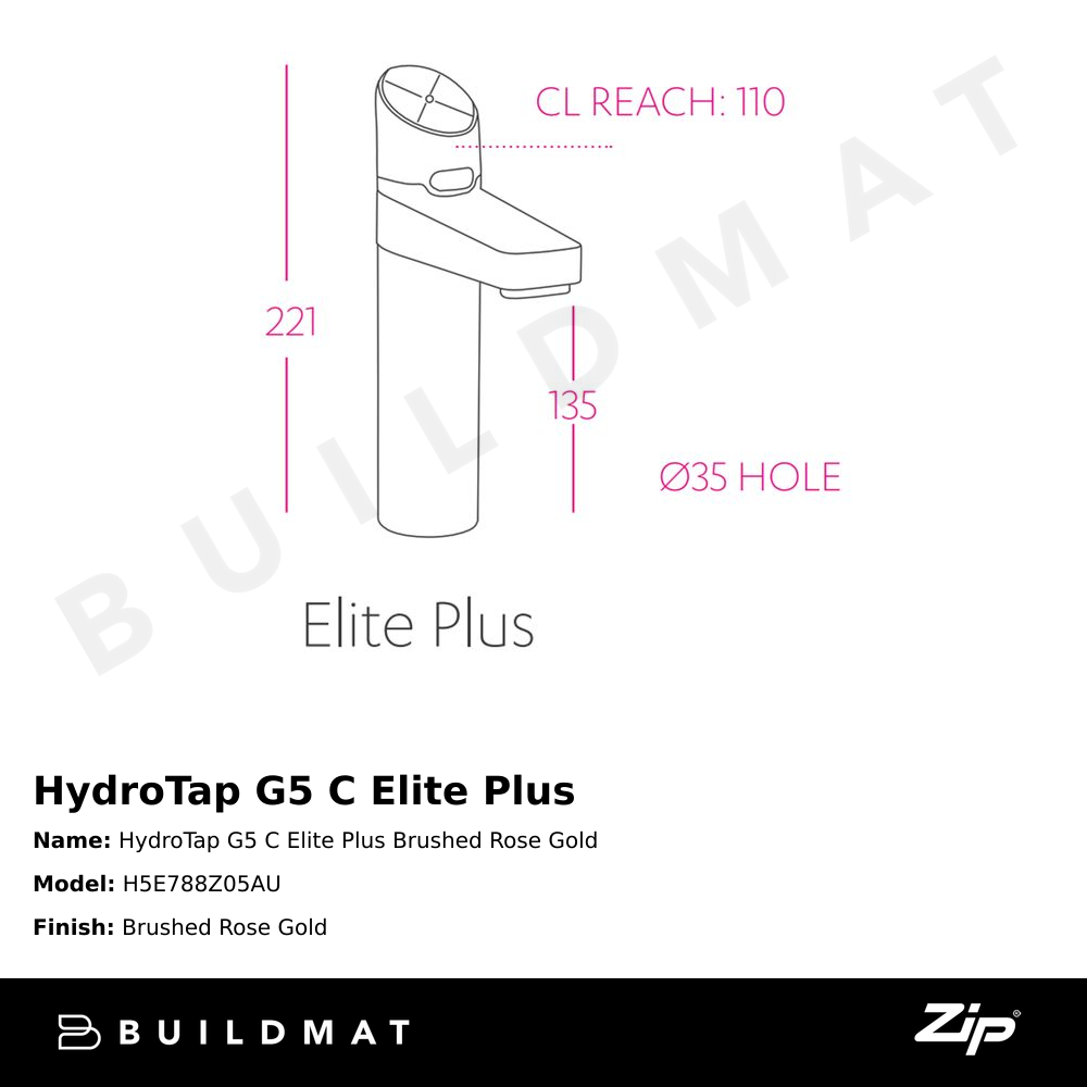 HydroTap G5 C Elite Plus Brushed Rose Gold