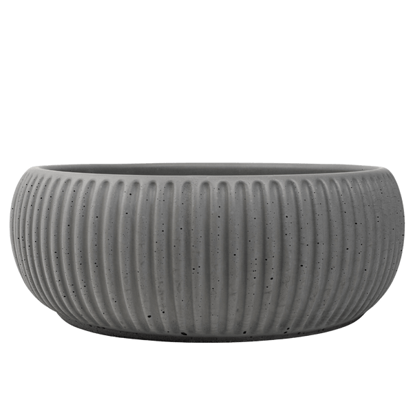 Felda Meteor Grey Fluted Concrete Basin