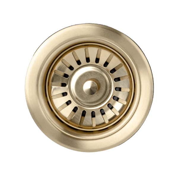 Emilio Brass Gold Sink Strainer with Long Pin