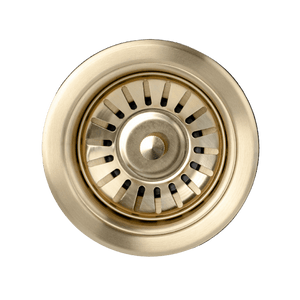 Emilio Brass Gold Sink Strainer with Long Pin - Brushed Brass Gold