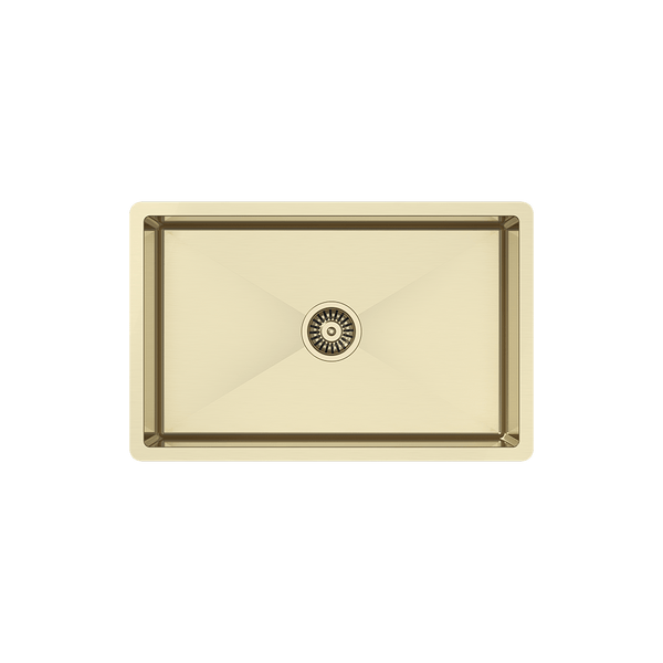 Brushed Brass Gold Avisa 700x450 Large Single Bowl Sink
