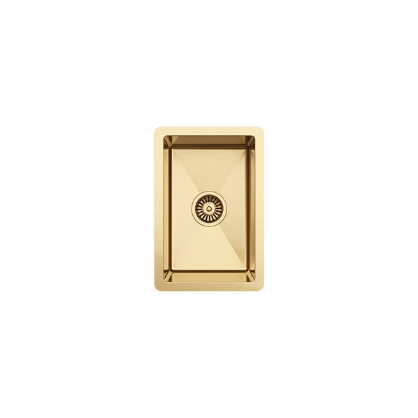 Brushed Brass Gold Jeeves 300x450 Single Bowl Butler Sink