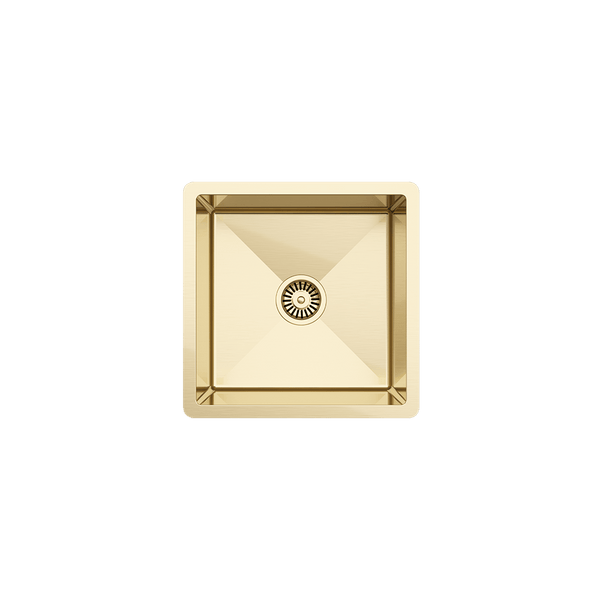 Brushed Brass Gold Nala 450x450 Single Bowl Sink