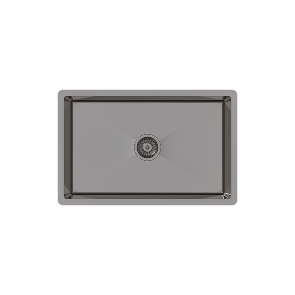 Brushed Gunmetal Avisa 700x450 Large Single Bowl Sink