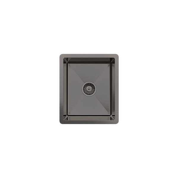 Brushed Gunmetal Maya 380x450 Single Bowl Sink