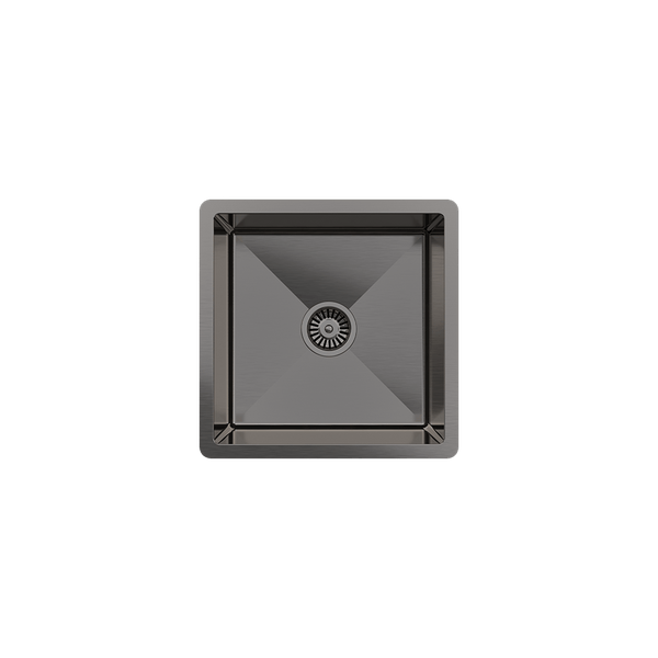 Brushed Gunmetal Nala 450x450 Single Bowl Sink