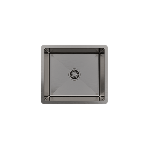 Brushed Gunmetal Penny 510x450 Single Bowl Sink