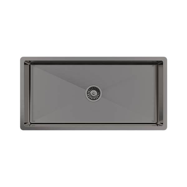 Brushed Gunmetal Seville 900x450 XXLarge Single Bowl Sink