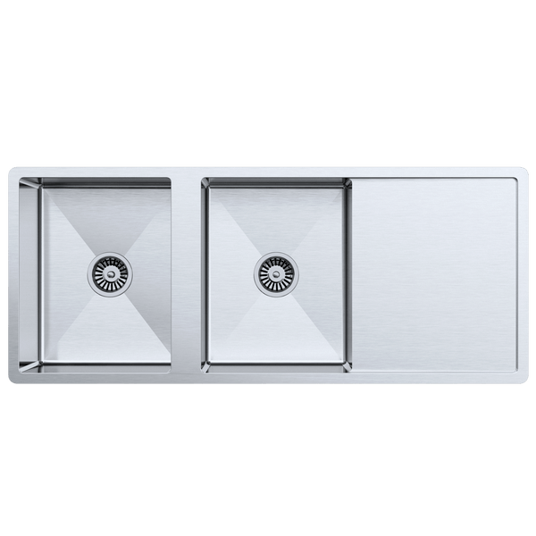 Theo 1200x500 Double Bowl with Drain Board Sink
